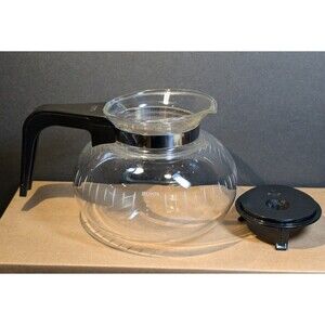 BUNN Coffee Carafe and Lid VINTAGE Diamond Glass Decanter Pot 10 Cup